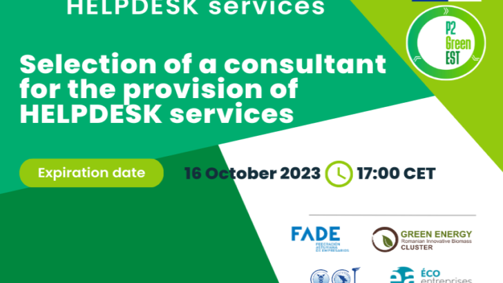 CCI a RM solicită oferte de preț privind achiziționarea serviciilor HELPDESK în cadrul proiectului P2GreenEST
